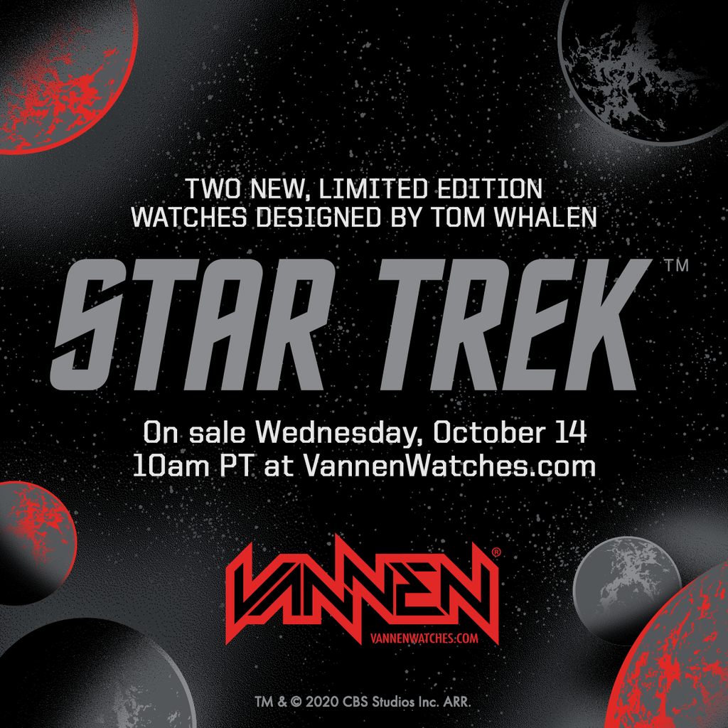 Star Trek x Tom Whalen Vannen artist watches announcement