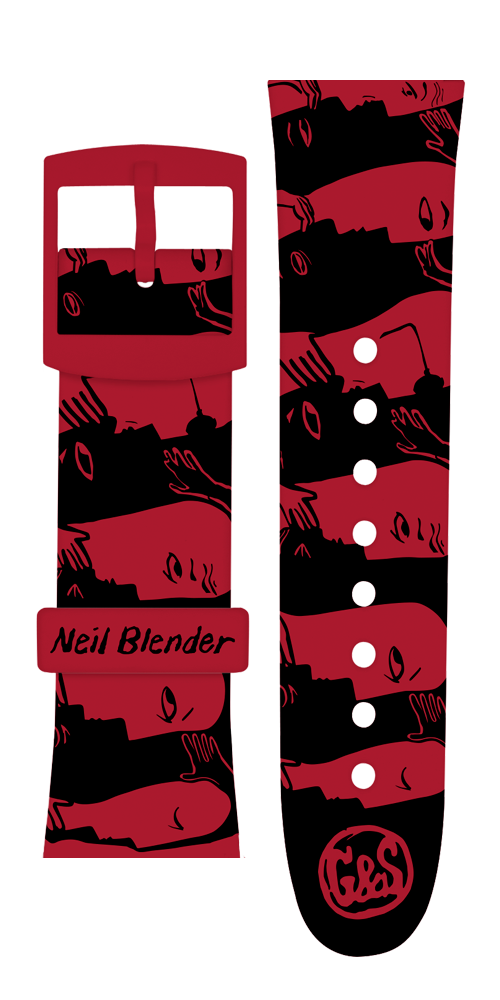 Vannen x Neil Blender "Faces" red strap set Vannen, Inc.