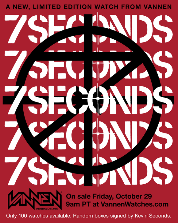 Limited edition 7 Seconds x Vannen watch on sale Friday, October 29 at 9am PT