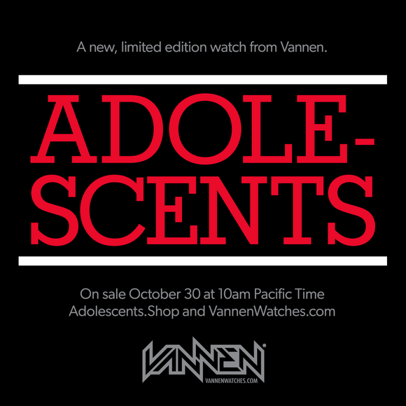Limited edition Adolescents black variant watch on sale October 30.