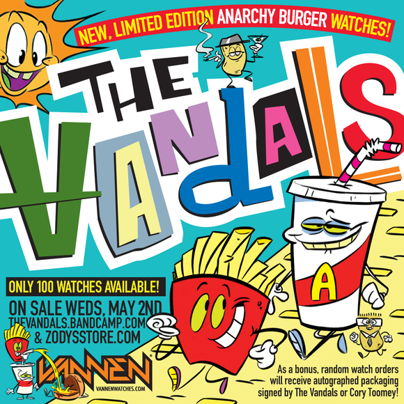 Coming Soon: The Vandals new, limited edition "Anarchy Burger" Vannen Watches!