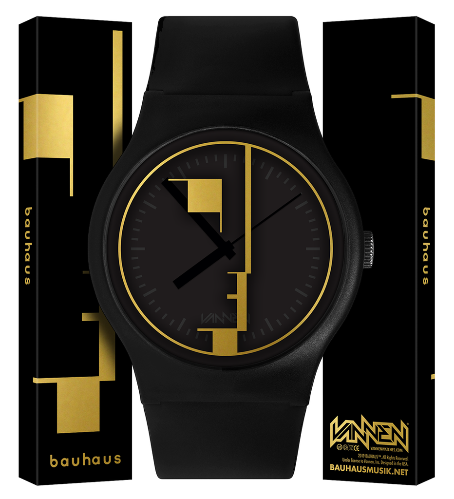 The new, gold and black Bauhaus Vannen Watch