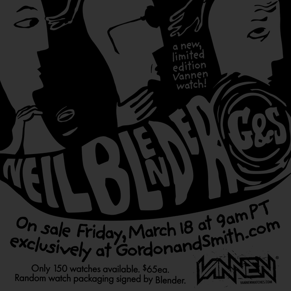Limited edition Neil Blender “Faces” black variant watch on sale Friday, March 18