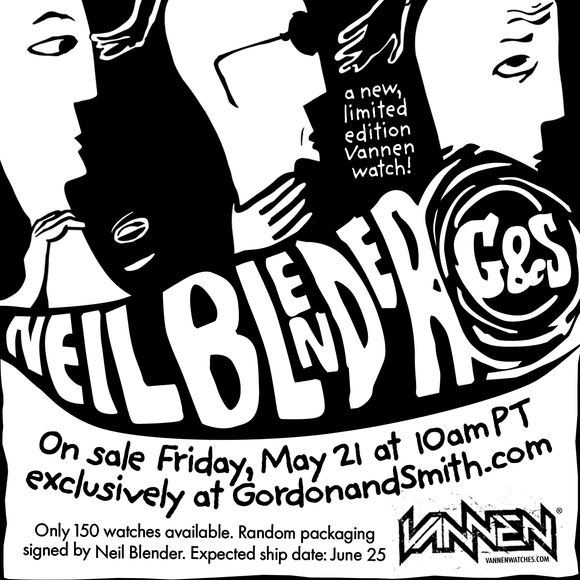 Limited edition Neil Blender "Faces" white watch on sale now