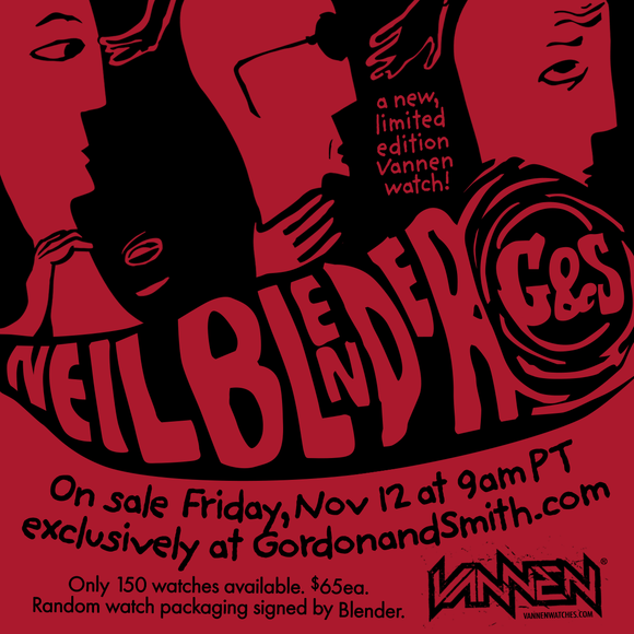 Limited edition Neil Blender "Faces" red variant watch on sale November 12