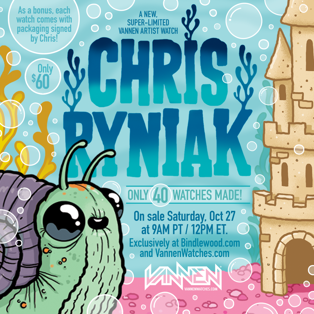 Chris Ryniak x Vannen Artist Watch available October 27