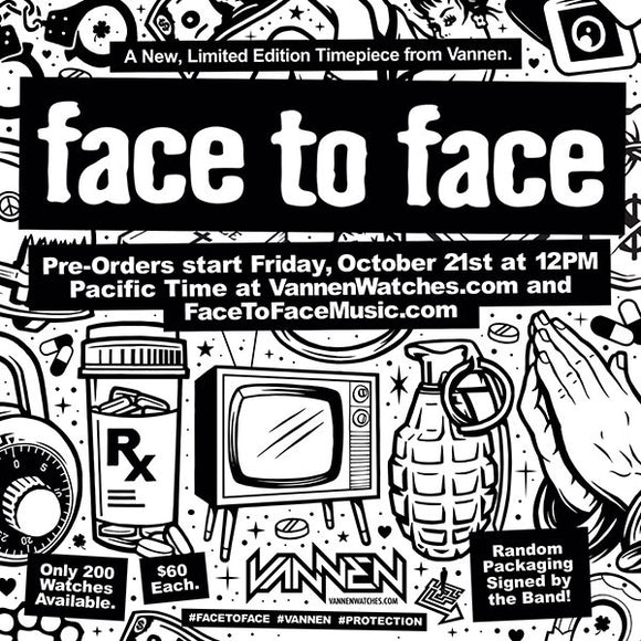 Pre-Order the New, Limited Edition Face to Face x Vannen Watch on Friday, October 21st at 12PM PDT.