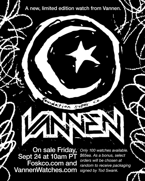 Coming Soon: Vannen x Foundation Skateboard Company Limited Edition Watch
