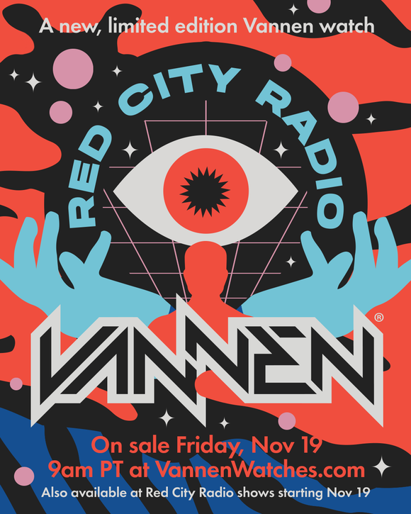 Red City Radio x Vannen watch on sale Friday, November 19 at VannenWatches.com