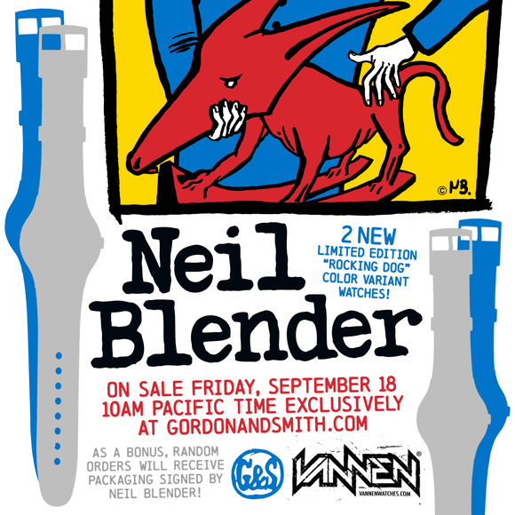 COMING SOON: Neil Blender "Rocking Dog" color variant watches (Friday, September 18)