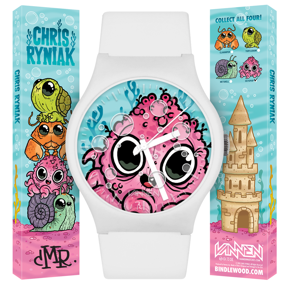 Chris Ryniak’s new, limited edition ‘Octopup’ Vannen Artist Watch now available for purchase at VannenWatches.com for $60.