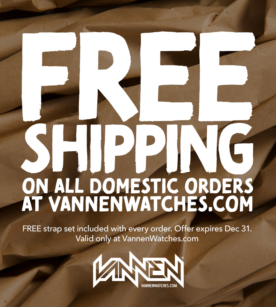 Free domestic (USA) shipping at VannenWatches.com