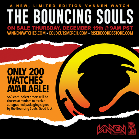 Limited Edition Bouncing Souls Vannen Watch on sale Thursday, December 15th at 9AM PST