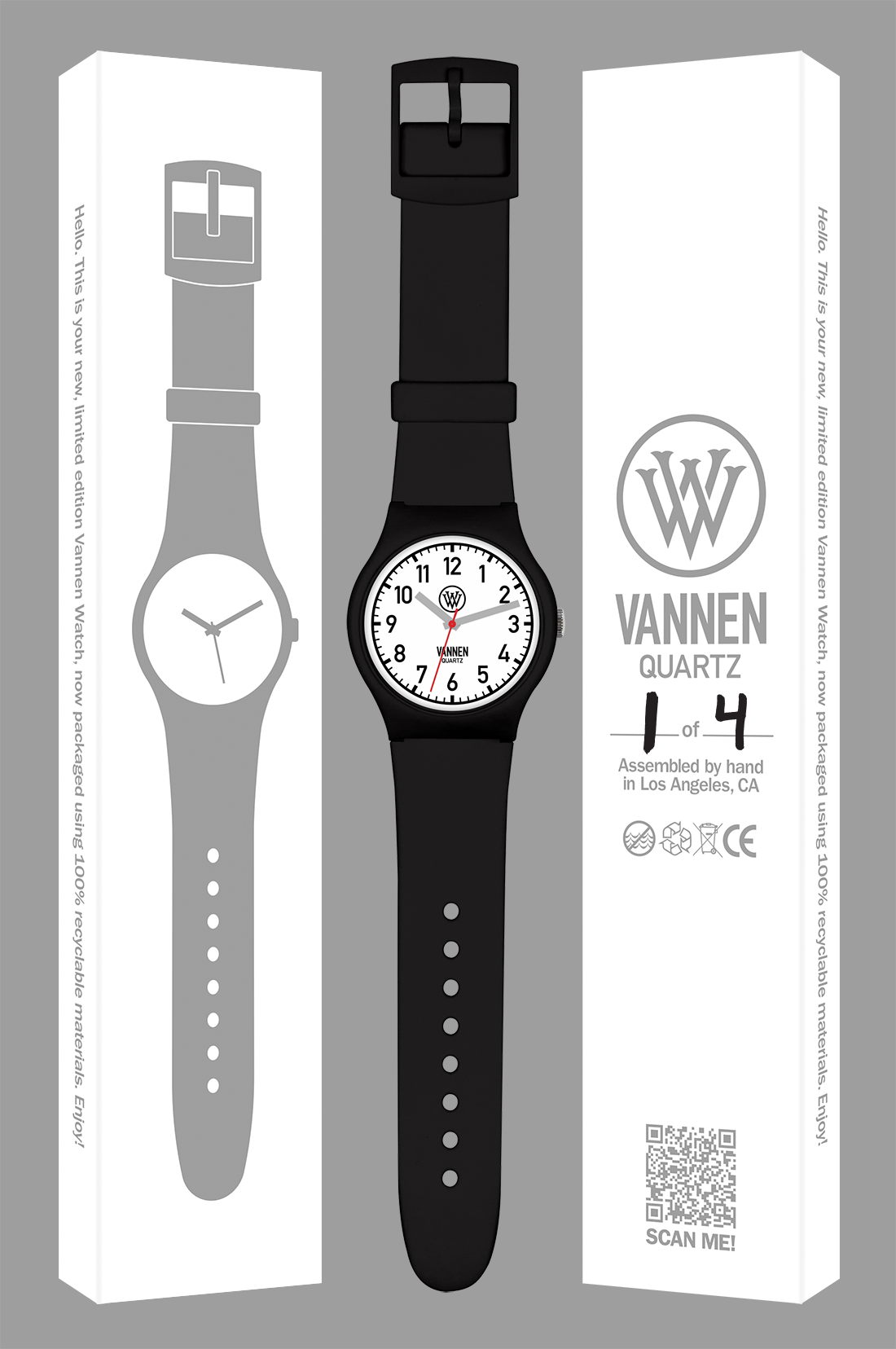 その他ブランド / VENTURIAN/腕時計/アナログ/--/WHT/BLK// Vannen Limited Edition Black Quartz Watch IV - Vannen, Inc.