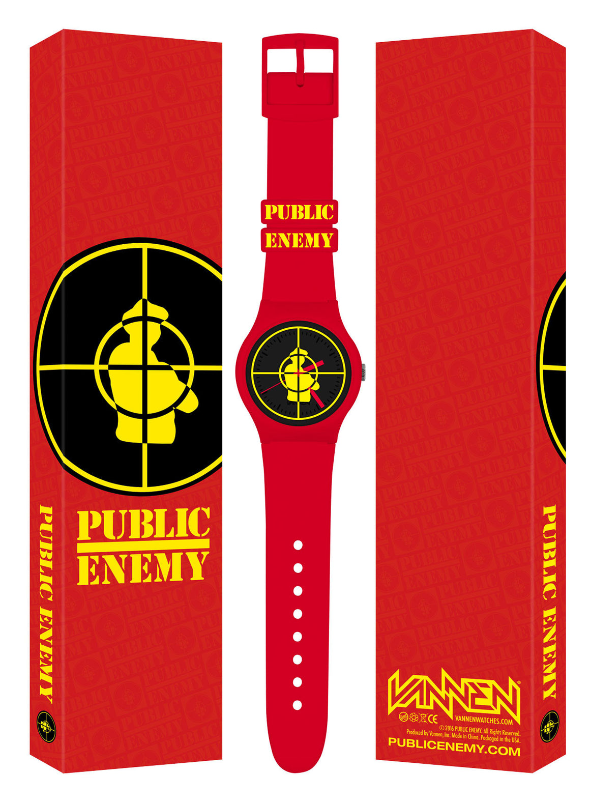 Limited Edition Public Enemy Red Alert Vannen Artist Watch