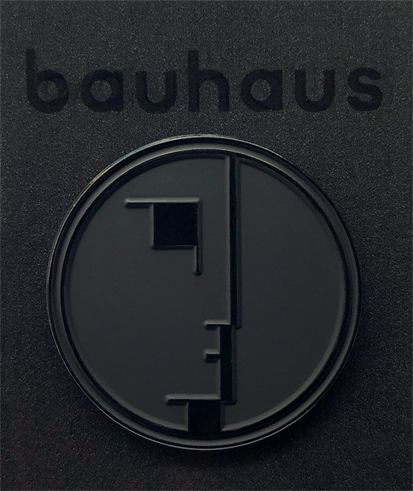 Matte Black Bauhaus Enamel Pin