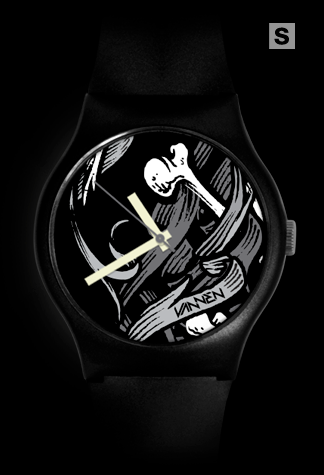 Super-limited edition Brian Morris 'Time Waits For No Man' black variant Vannen Artist Watch.