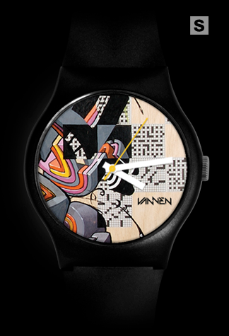 Super-limited edition Damon Soule 'Square Takes Circle' black variant Vannen Artist Watch