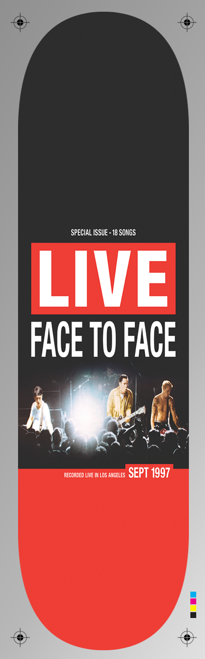 Face to Face “LIVE” Skateboard Heat Transfer Sheet.