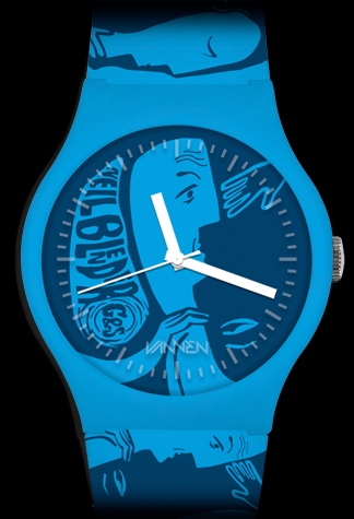 Limited edition Neil Blender blue "Faces" Vannen Watch