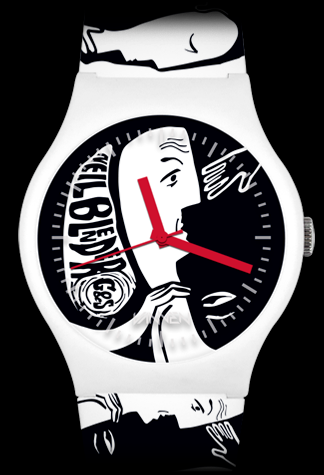 Limited edition Neil Blender "Faces" matte white Vannen Watch