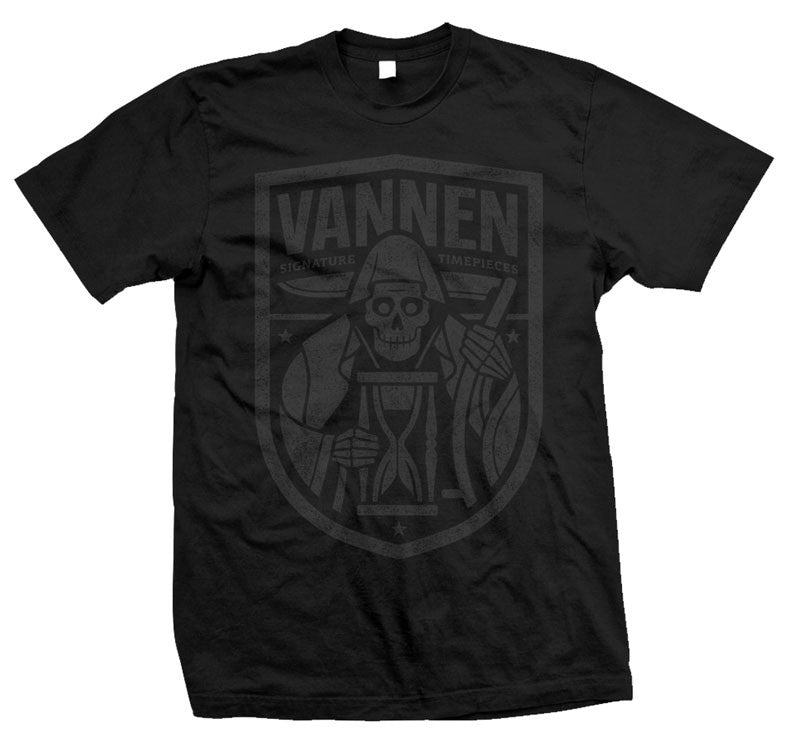 Vannen Artist Watches Black on Black American Apparel Reaper T-shirt